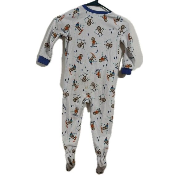 Carter's White and Blue Footies for Cozy Nights - Picture 2 of 4